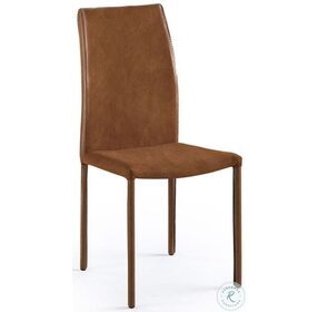 Marta Tan Leather Dining Chair Set of 2