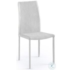 Marta White Leather Dining Chair Set of 2