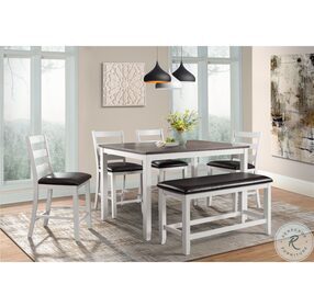 Kona Martin Brown 6 Piece Counter Height Dining Table