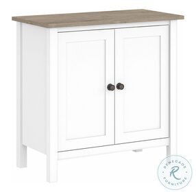 Mayfield Shiplap Gray And Pure White Accent Storage Cabinet With Doors