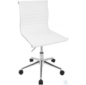 Master White Adjustable Task Chair