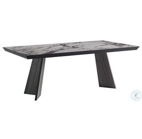 Materia Gray Black Ceramic Top 79" Dining Table
