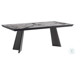 Materia Gray Black Ceramic Top 95" Dining Table