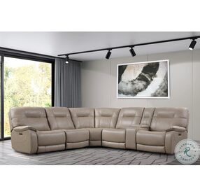 Axel Parchment LAF Power Reclining Sectional