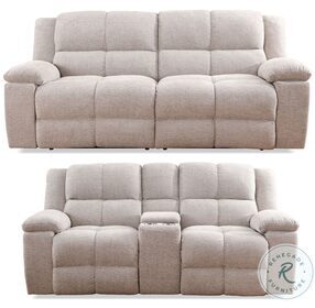 Buster Opal Taupe Reclining Living Room Set