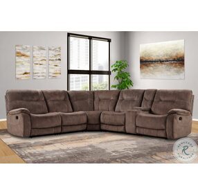 Cooper Shadow Brown Manual Reclining Sectional