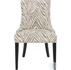 Becca Ivory And Gray 19" Zebra Dining Chair