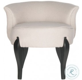 Mora Taupe French Leg Linen Vanity Chair