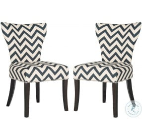 Jappic Navy And White 20" Ring Side Chair Set Of 2