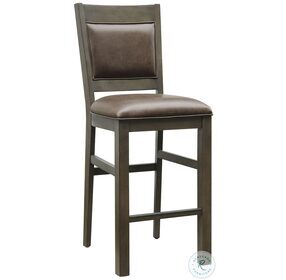 Denman Rich Brown Bar Height Chair Set of 2