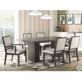 Mila Washed Gray Extendable Dining Room Set