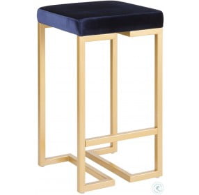 Midas Gold and Blue Counter Stool Set of 2