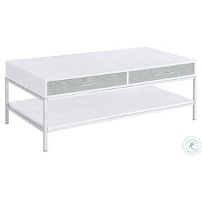 Mirage Neutral White And Silver Coffee Table