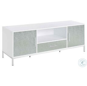 Mirage Neutral White And Silver TV Stand