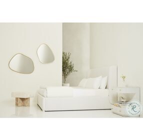 Tranquility Restore Cottony Ivory Upholstered Panel Bedroom Set