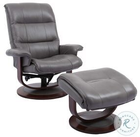 Knight Ice Swivel Recliner with Ottoman