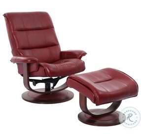 Knight Rouge Swivel Recliner with Ottoman