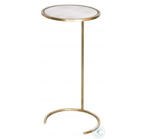 Monaco Gold Leaf Round Cigar Accent Table