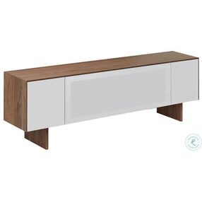 Monza Walnut And White TV Stand