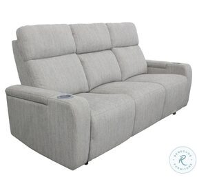 Orpheus Bisque Power Reclining Console Sofa With Drop Down Table