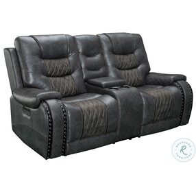 Outlaw Stallion Power Reclining Console Loveseat with Power Headrest