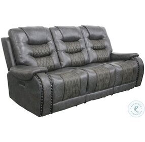 Outlaw Stallion Power Reclining Console Sofa With Drop Down Table and Power Headrest