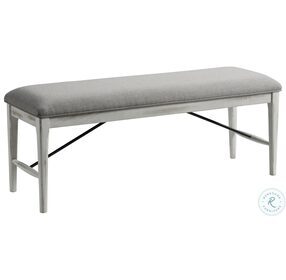 Modern Rustic Weathered White 50" Backless Bench