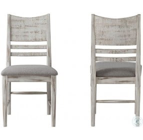 Modern Rustic Panel Back Side Chair Set of 2