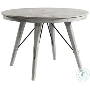 Modern Rustic Weathered White 52" Round Counter Height Dining Table