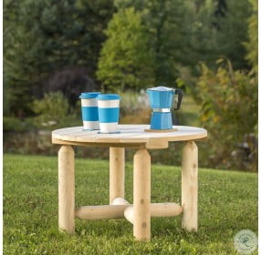 White Cedar Outdoor Round Coffee Table