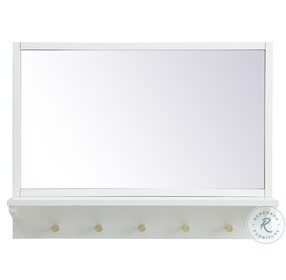 MR502821WH Elle White Rectangle Vanity Mirror