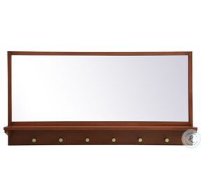 MR504221PE Elle Pecan Rectangle Vanity Mirror
