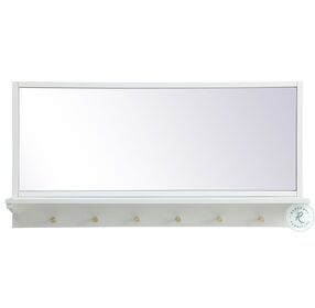 MR504221WH Elle White Rectangle Vanity Mirror