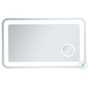 MRE52440 Lux Glossy White Rectangle LED Mirror