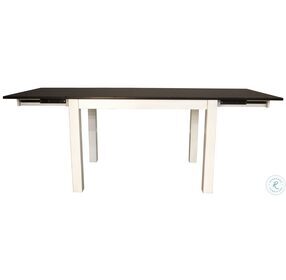 Mariposa Cocoa Chalk Extendable Rectangular Counter Height Dining Table