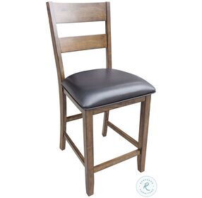 Mariposa Rustic Whiskey Ladderback Counter Height Chair Set of 2