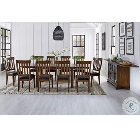Mariposa 100" Rustic Whiskey Extendable Dining Height Leg Dining Room Set