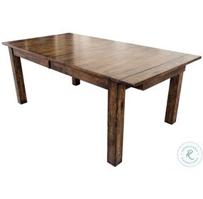 Mariposa 100" Rustic Whiskey Extendable Leg Dining Table