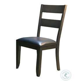 Mariposa Black Ladderback Upholstered Side Chair Set of 2