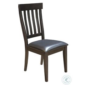 Mariposa Black Slat Back Upholstered Side Chair Set of 2