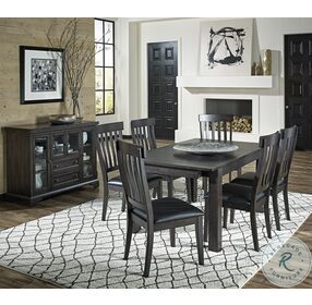 Mariposa Warm Gray 100" Extendable Rectangular Leg Dining Room Set