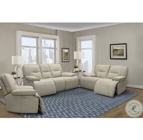 Spartacus Oyster Dual Power Reclining Living Room Set with Power Headrest