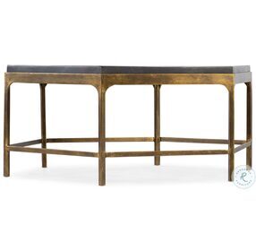 Commerce And Market Dark Wood And Gold Octavius Cocktail Table