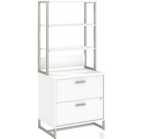 Method White Lateral File Cabinet with Hutch