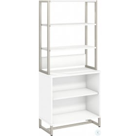 Method White Bookcase with Hutch