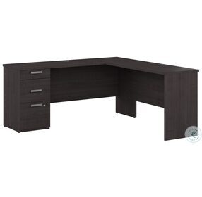 Ridgeley Charcoal Maple 65" L Shaped Desk with Storage