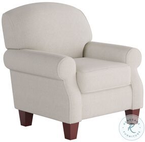 Truth or Dare Off White Salt Round Arm Accent Chair