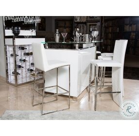 State St Glossy White Top Bar Set
