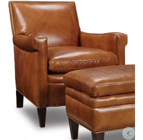 Jilian Brown Leather Club Chair