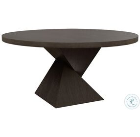 Newport Dark Espresso Oak Sculptural Dining Table
